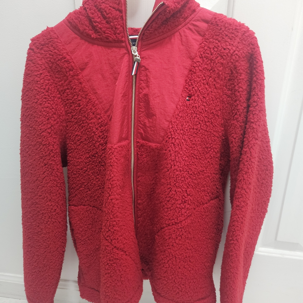 Tommy Hilfiger Red Sherpa Hoodie